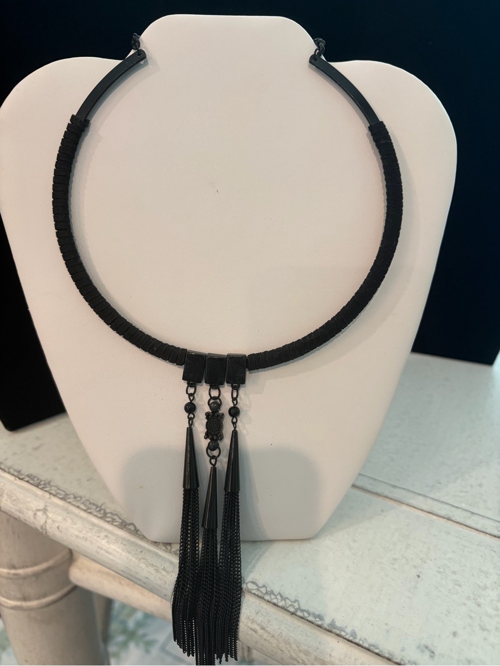 Black Tassel Statement Necklace - Women Jewelry